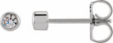 14K White Gold 2.5 mm Round 1/6 CTW Lab-Grown Diamond Earrings