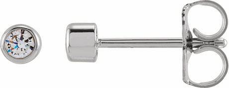 14K White Gold 2.5 mm Round 1/6 CTW Lab-Grown Diamond Earrings
