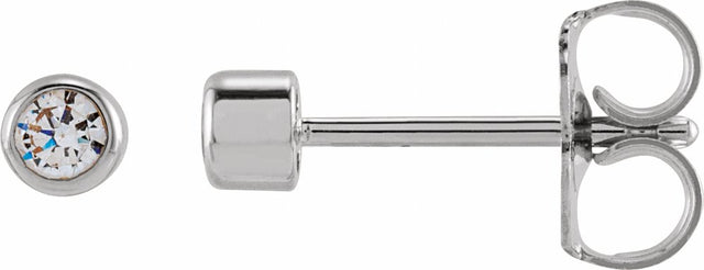 14K White Gold 2.5 mm Round 1/6 CTW Lab-Grown Diamond Earrings
