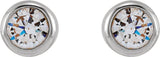 14K White Gold 2.5 mm Round 1/6 CTW Lab-Grown Diamond Earrings