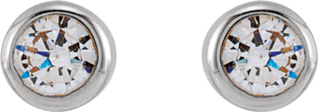 14K White Gold 2.5 mm Round 1/6 CTW Lab-Grown Diamond Earrings