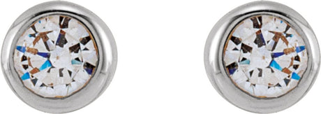 14K White 2.5 mm Round 1/6 CTW Lab-Grown Diamond Earrings