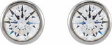 14K White Gold 1/2 CTW Lab-Grown Diamond Bezel-Set Earrings