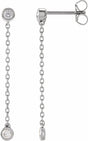 14K White Gold 1/4 CTW Lab-Grown Diamond Chain Earrings