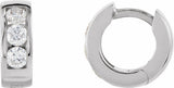 14K Yellow Gold 1/5 CTW Natural Diamond 10 mm Hinged Hoop Earrings