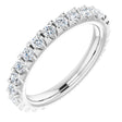Platinum 2 mm Round 3/4 CTW Natural Diamond Eternity Band Size 4