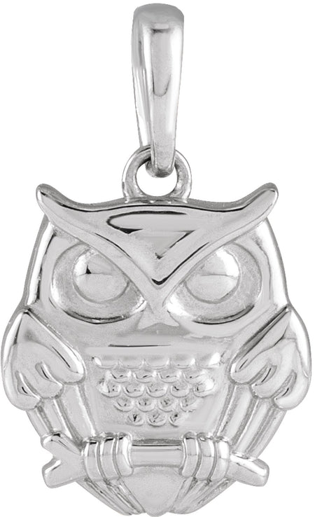 Sterling Silver Owl Pendant