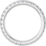 14K White 9/10 CTW Lab-Grown Diamond  Eternity Band Size 7