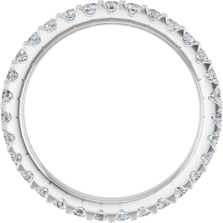 14K White 9/10 CTW Lab-Grown Diamond  Eternity Band Size 7