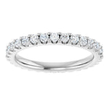 14K White 9/10 CTW Lab-Grown Diamond  Eternity Band Size 7