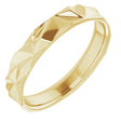10K Yellow Gold 4 mm Geometric Comfort-Fit Flat Band Size 7
