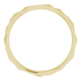 10K Yellow Gold 4 mm Geometric Comfort-Fit Flat Band Size 7