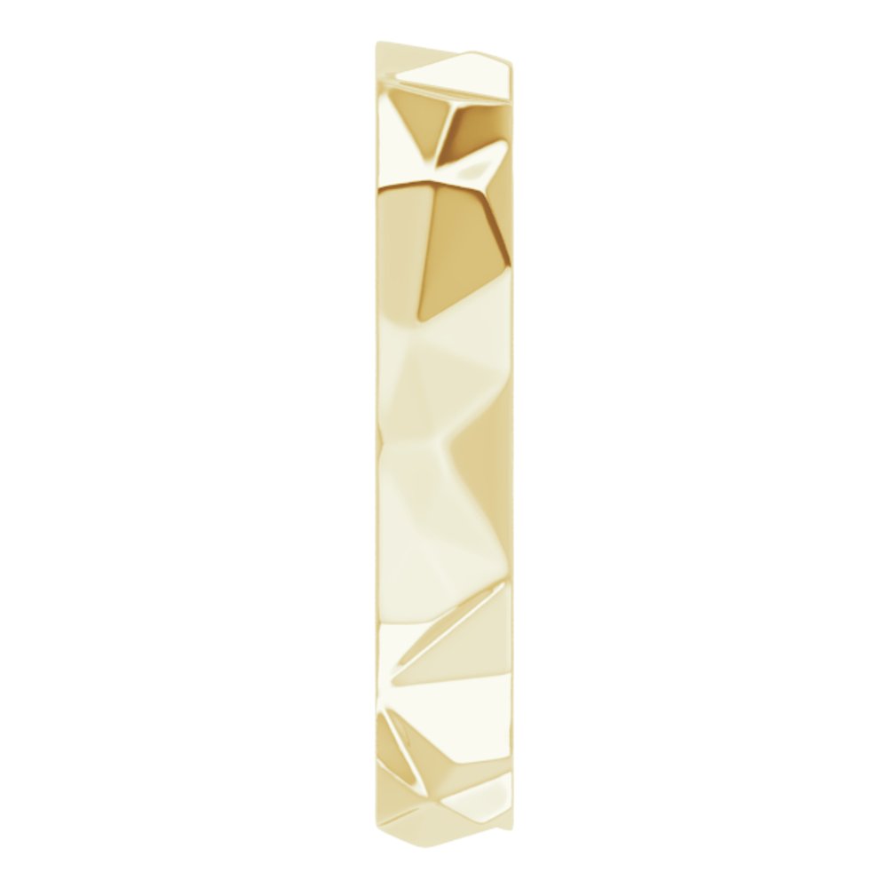 10K Yellow Gold 4 mm Geometric Comfort-Fit Flat Band Size 7