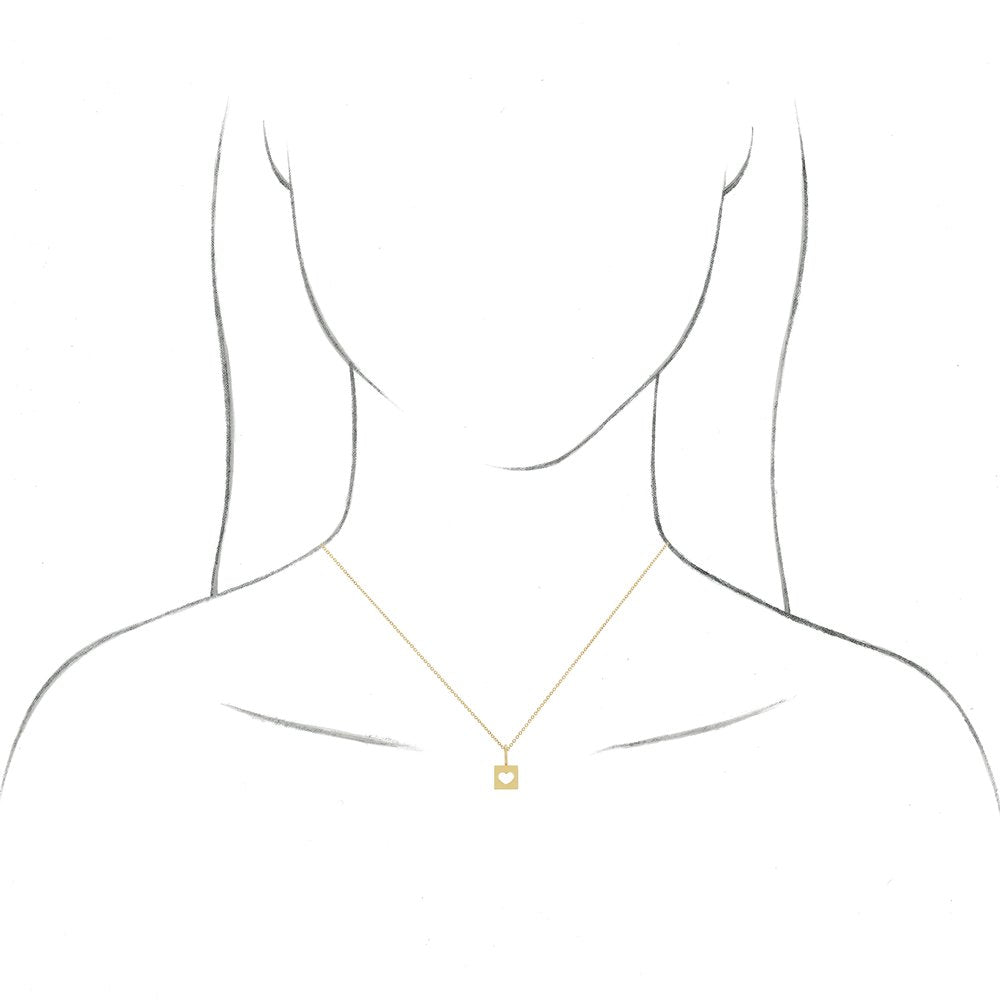14K Rose Gold Pierced Heart Charm/Pendant