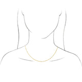 14K Yellow Gold 1.9 mm Keyhole 24" Chain