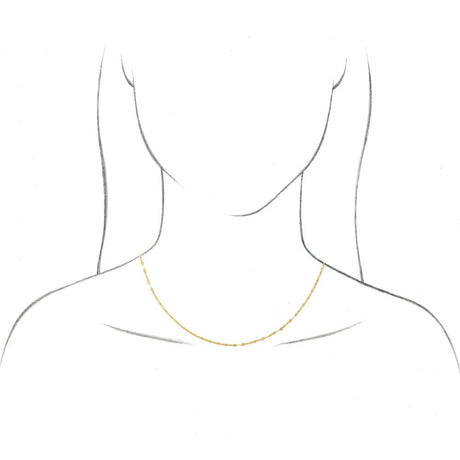 14K Yellow Gold 1.9 mm Keyhole 24" Chain