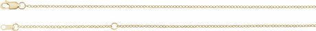 14K Yellow Gold 1.3 mm Adjustable Cable 16-18" Chain