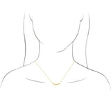 14K Yellow Engravable Curved Bar 18" Necklace