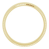 10K Yellow Gold 6 mm Geometric Faceted Comfort-Fit Flat Band Size 14