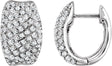 14K White 9/10 CTW Natural Diamond Hoop Earrings