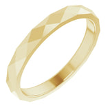 10K Yellow 2.5 mm Diamond Pattern Band Size 4