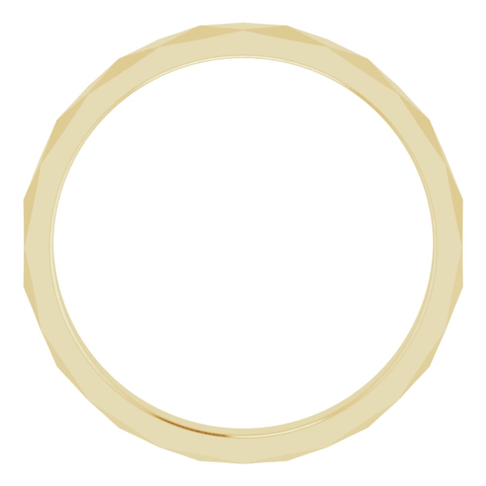 14K Yellow 2.5 mm Diamond Pattern Band