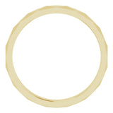 14K Yellow 2.5 mm Diamond Pattern Band