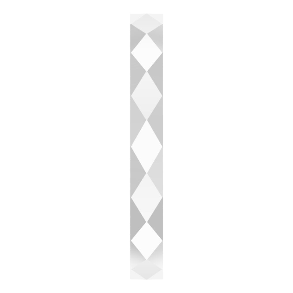 14K White 2.5 mm Diamond Pattern Band