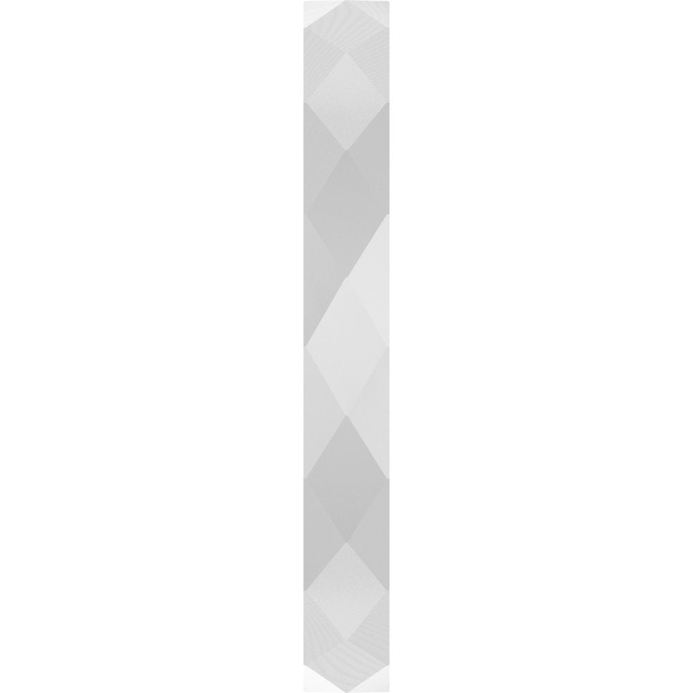14K White Gold 2.5 mm Geometric Faceted Flat Band Size 5