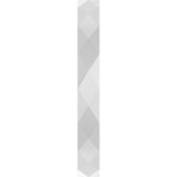 14K White Gold 2.5 mm Geometric Faceted Flat Band Size 5