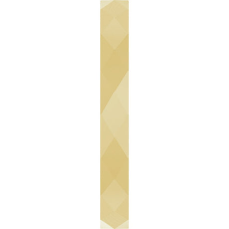 14K Yellow Gold 2.5 mm Geometric Faceted Flat Band Size 6