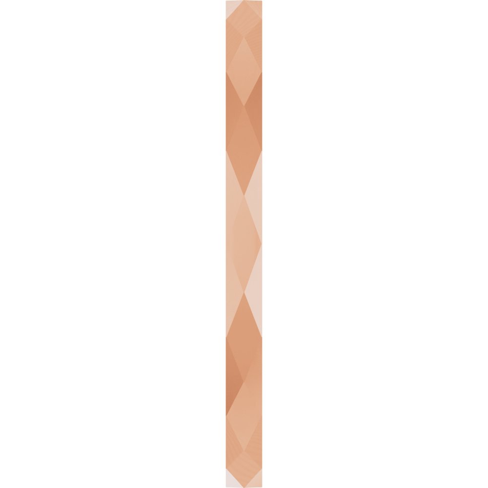 14K Rose Gold 1.5 mm Geometric Faceted Flat Band Size 5