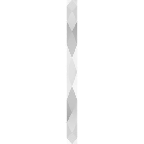 14K White Gold 1.5 mm Geometric Faceted Flat Band Size 9.5