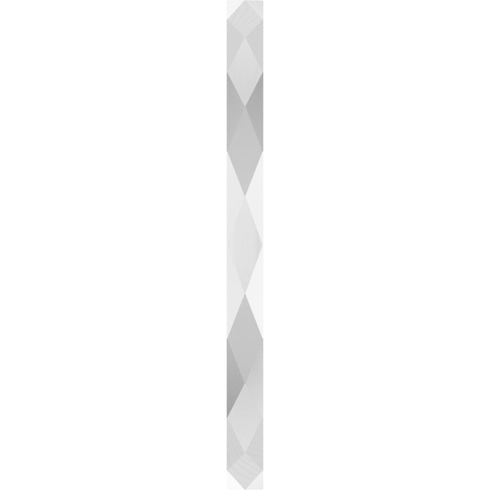 14K White Gold 1.5 mm Geometric Faceted Flat Band Size 9.5
