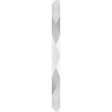 14K White Gold 1.5 mm Geometric Faceted Flat Band Size 9.5