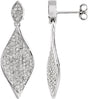 14K White Gold 1 1/5 CTW Natural Diamond Earrings