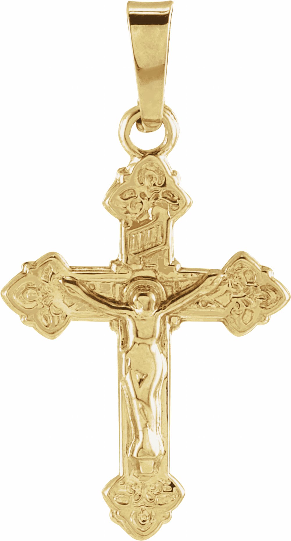 14K Yellow 18x13 mm Youth Crucifix Pendant