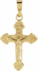 14K Yellow 18x13 mm Youth Crucifix Pendant