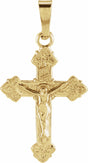 14K Yellow 18x13 mm Youth Crucifix Pendant