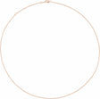 14K Rose  1.3 mm Cable 18" Chain