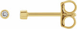 14K Yellow Gold .03 CTW Natural Diamond Micro Bezel-Set Earrings