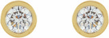 14K Yellow Gold 1/10 CTW Natural Diamond Micro Bezel-Set Earrings