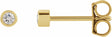 14K Yellow Gold .05 CTW Natural Diamond Micro Bezel-Set Earrings