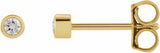 14K Yellow Gold .05 CTW Natural Diamond Micro Bezel-Set Earrings