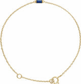 14K Yellow Gold Natural Blue Sapphire 6 1/2-7 1/2" Bracelet