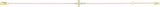 14K Yellow Gold Natural White Opal Sideways Cross 6 1/2-7 1/2" Bracelet