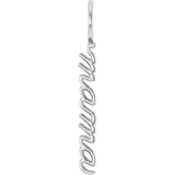 Sterling Silver Vertical "Mama" Charm/Pendant