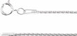 14K White Gold 1 mm Wheat 18" Chain