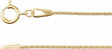 14K Yellow Gold 1 mm Wheat 20" Chain