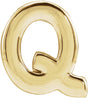 14K Yellow Gold Block Initial Q Slide Pendant